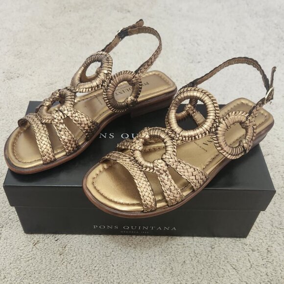 PONS QUINTANA Tina Oassi Flat Sandal Women's Size IT 38 - Picture 1 of 9